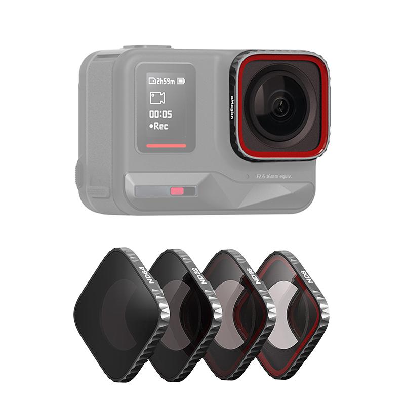 AMagisn sportskamera ND filtersett ND8+ND16+ND32+ND64 Vanntett flerbelagt optisk glass