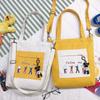 New canvas bag student shoulder bag college style shopping bag canvas bag women's shoulder bag