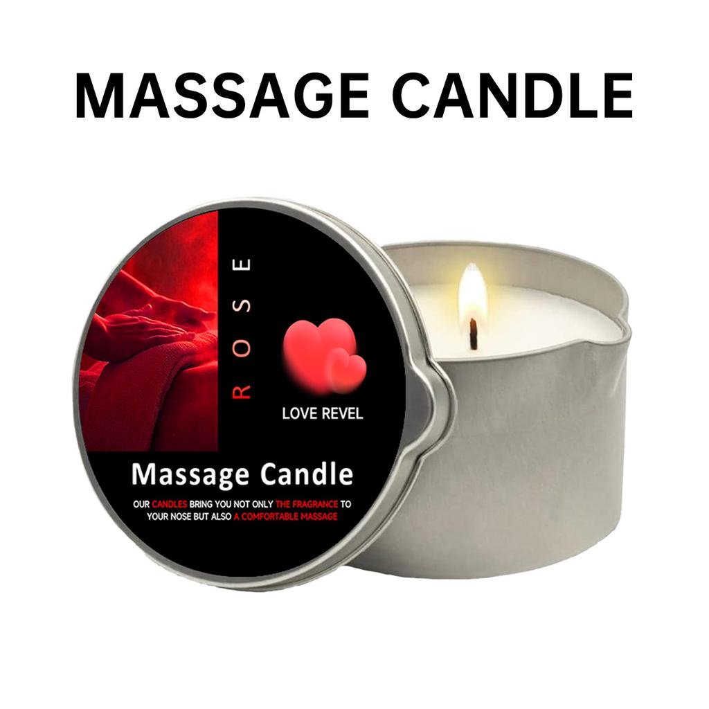 Massage Oil Candle Amber Vanilla 2oz Aromatherapy Candle with Soy Wax Moisturizing Christmas Home Decoration Candle Holders Gift