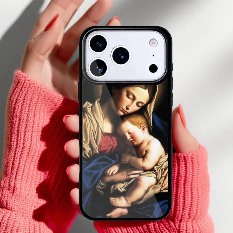 

Mary & Jesus Phone Case for iPhone 17 16 15 14 13 Pro Max Back Cover for 12 11 Pro Coque iPhone 12 Pro Max