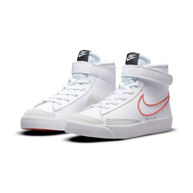 Новые износостойкие нескользящие полувысокие кеды для скейтборда Nike Blazer 77 SE, белые, серые, фиолетовые, для детей 3-7 лет, DJ0266-100