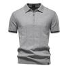 TrendHub Men's Solid Color Sport Zipper Polo Shirt Athletic Social Polo Shirts for Men Office Slim Fit Polo