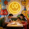 Smile Face Neon Sign LED Neon Light Wall Decor Smiley Face Light Up Signs USB Powered Yellow Neon Signs For Bedroom Yellow