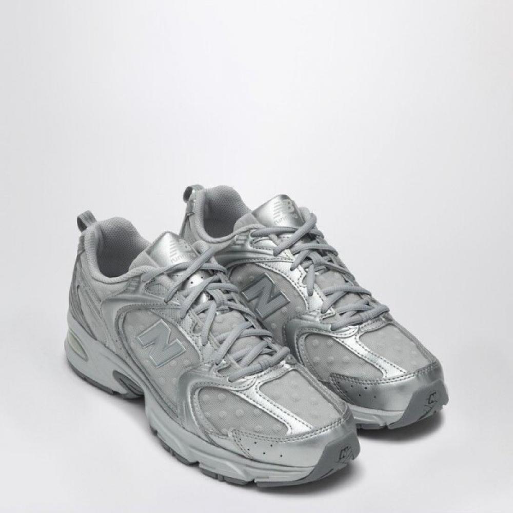

New Balance Faux Fabric Grey Silver Sneakers U530hfzpvc Rg US4.5US UN