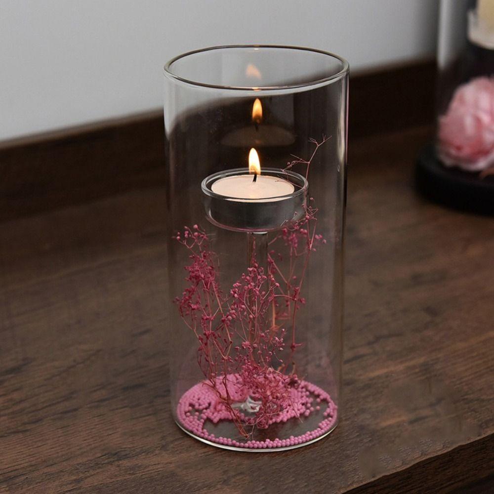 

Glass Candlestick Delicate Candle Holder European Style Candle Stand Gift Style 3
