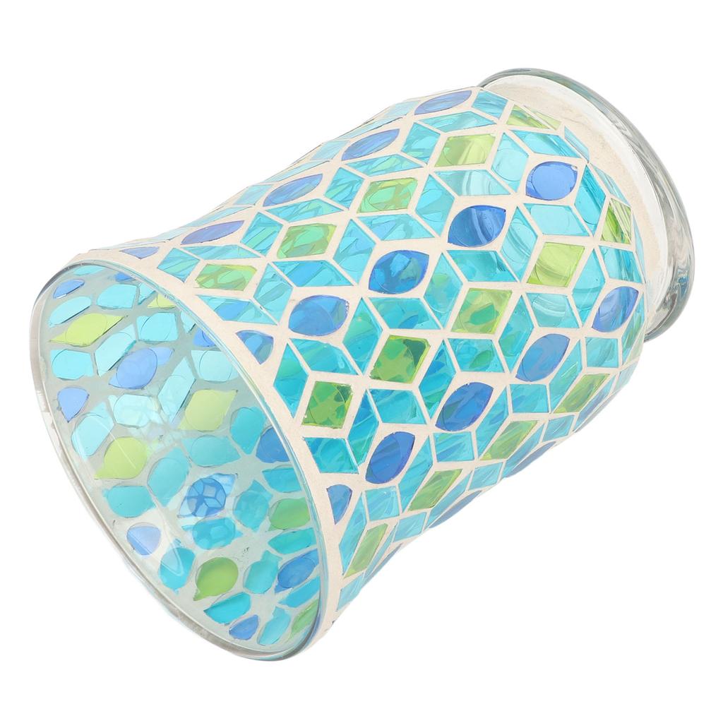 Mosaic Candle Holder Handcrafted Exquisite Windproof Glass Candle Holder Tealight Candle Holder for