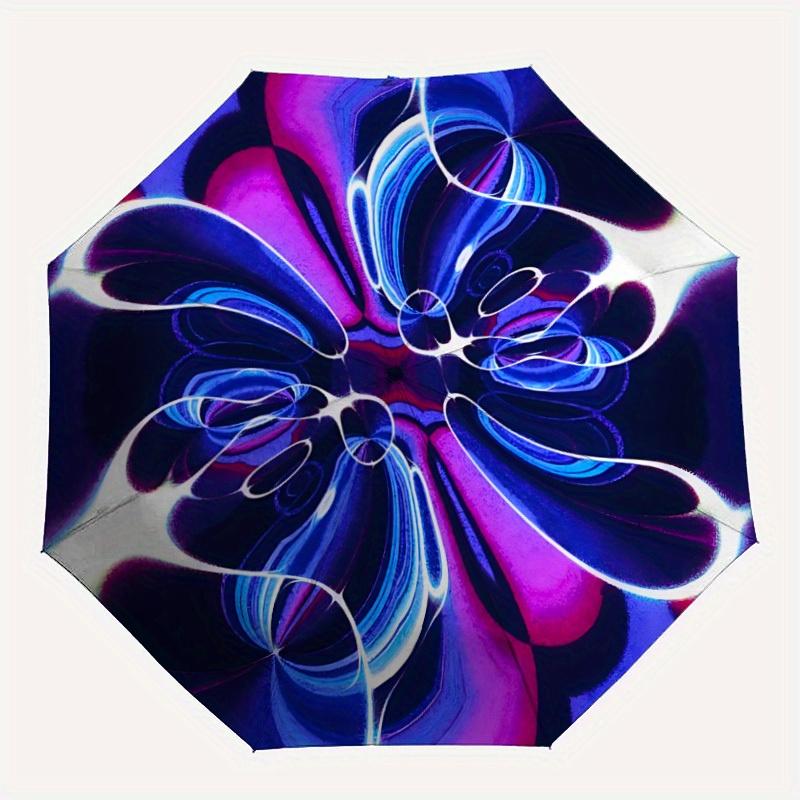 

1pc Abstract Artwork Automatic Opening/closing umbrella, Reinforced 8-Rib Construction, Compact Travel Umbrella yy250808202