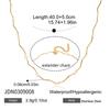 J&D Jewelry Celestial Sun Moon Star Charm Bracelet 18K Gold Plated Stainless Steel Rhinestone O Chain for Women