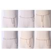 Adjustable Silver Diamante Waist Belt Women’s Luxury Dress Chain Belt Fashion Waistband for Wedding Dress Decor