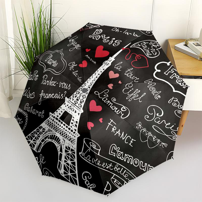 Paris Eiffel Tower Chalkboard Wall Decal Sticker Home Decor Art Mural Gift Umbrella Day Gift Y286