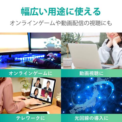 ELECOM LAN Cable CAT6A 1m Break Prevention Connector Standard Blue LD-GPA/BU1