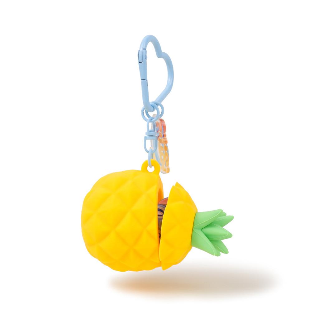 Pineapple Stitch Silicone Keyring With Press Design For Kids Bag Decoration