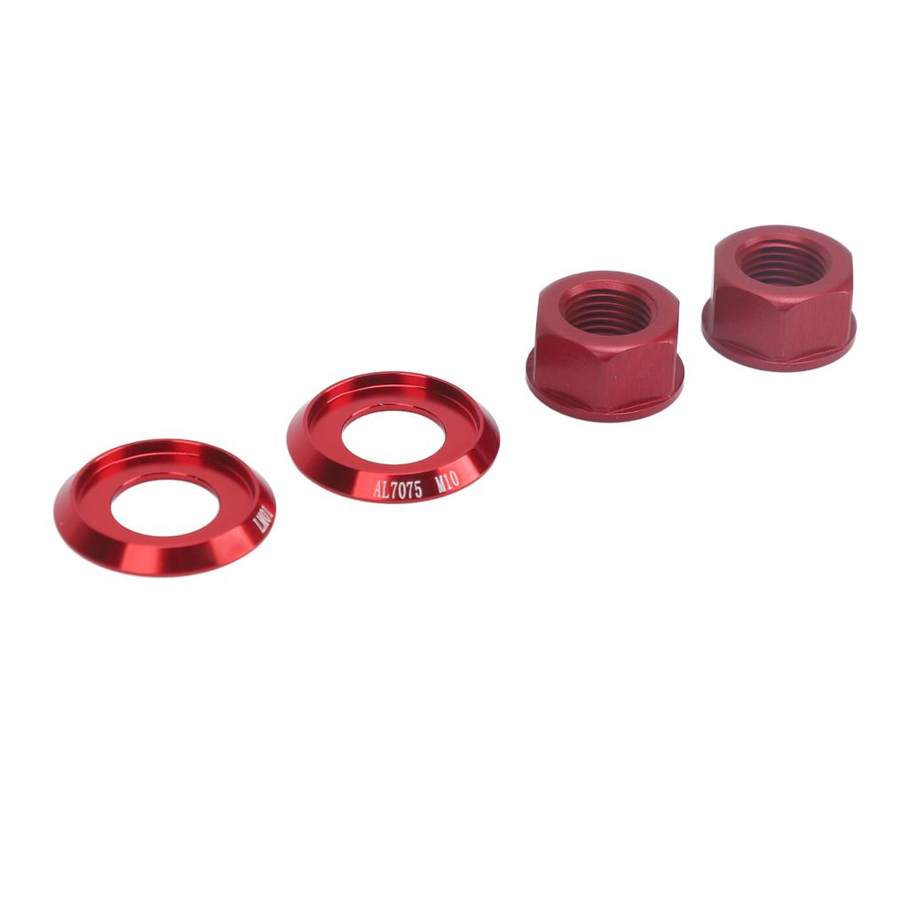 2PCS Bicycle Hub Nut M10xP1.0 Aluminum Alloy Replacement Wheel Hub Nut Screw for Fixed Gear Bike