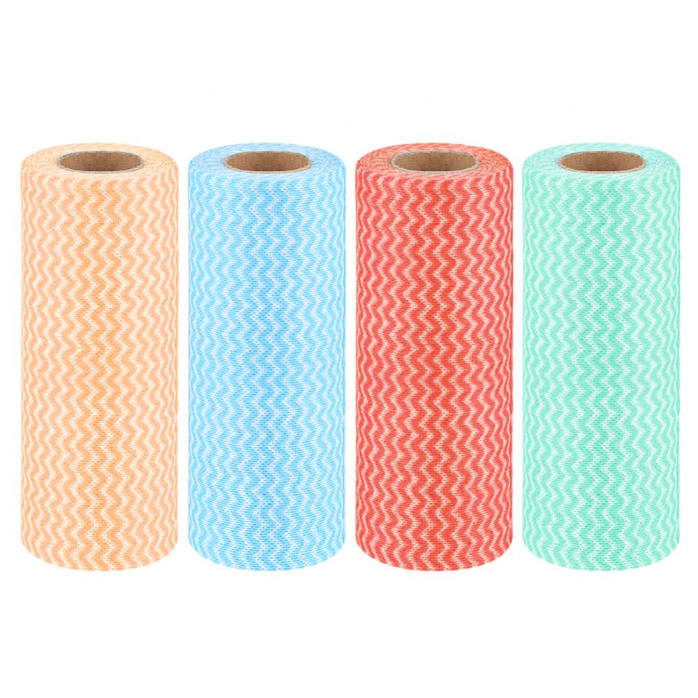 Cloths Outils Wavy Cleaning Non Woven For Home Reusable Kitchen Accessories Kitchen Towel De Nettoyage Wet And 1 Roll