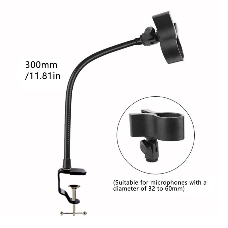 Desk Tripod Mic Arm Microphone Stand Gooseneck Mic Stand For Desk Mount With Clamp Microphone Holder Accessories