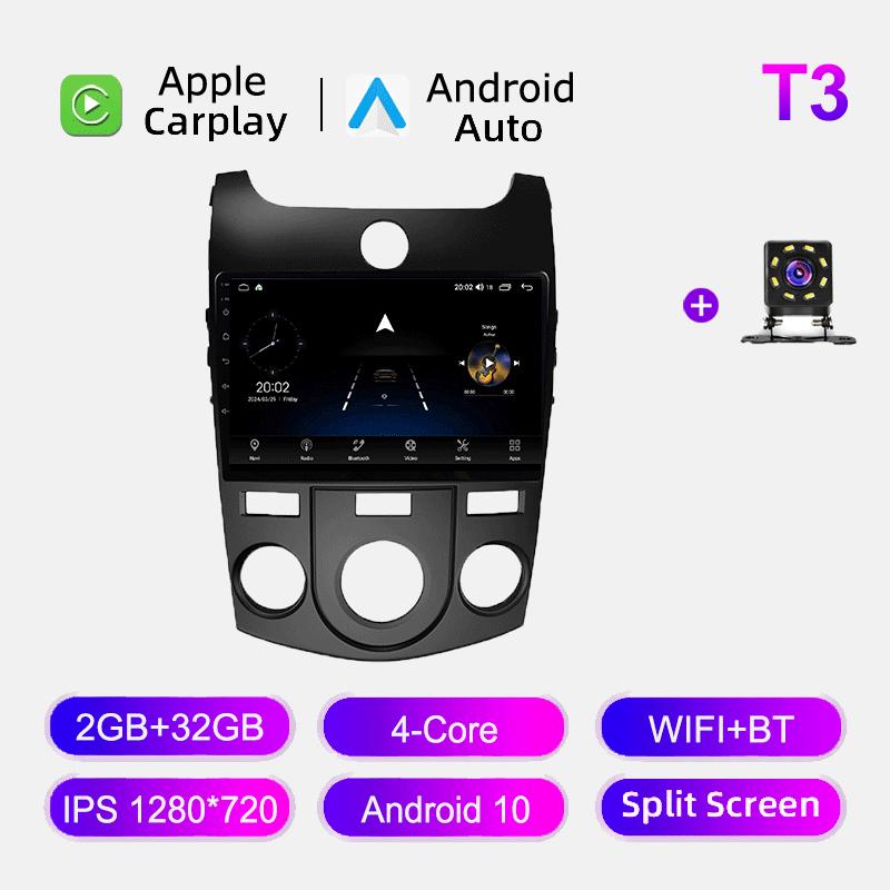 

Автомобильное радио Android Auto Carplay для KIA Forte Cerato 2008-2014, мультимедийный проигрыватель, головное устройство, стерео, GPS-навигация, BT WIFI 2+32 ГБ 2+32GB,MT чёрный
