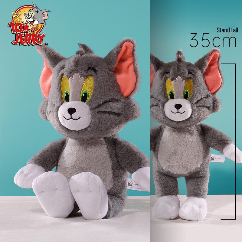 Official Tom and Jerry Cat Plush Doll - Cute Soothing Toy for Boys and Girls