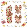 Christmas Glitter Ribbon Green Red Polka Dot Ribbon Christmas Tree Decoration DIY Craft Bow Wreath 2.5 Inch X 5 Yards
