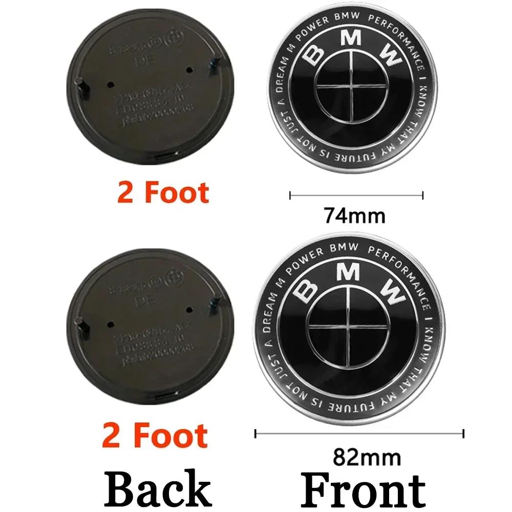 74/82mm Car Hood Front Rear Trunk Emblem Badge Replacement For BMW E36 E46 E53 E90 E60 E61 E93 E87 X1 X3 X5 X7 F30 F20 M F10 E28