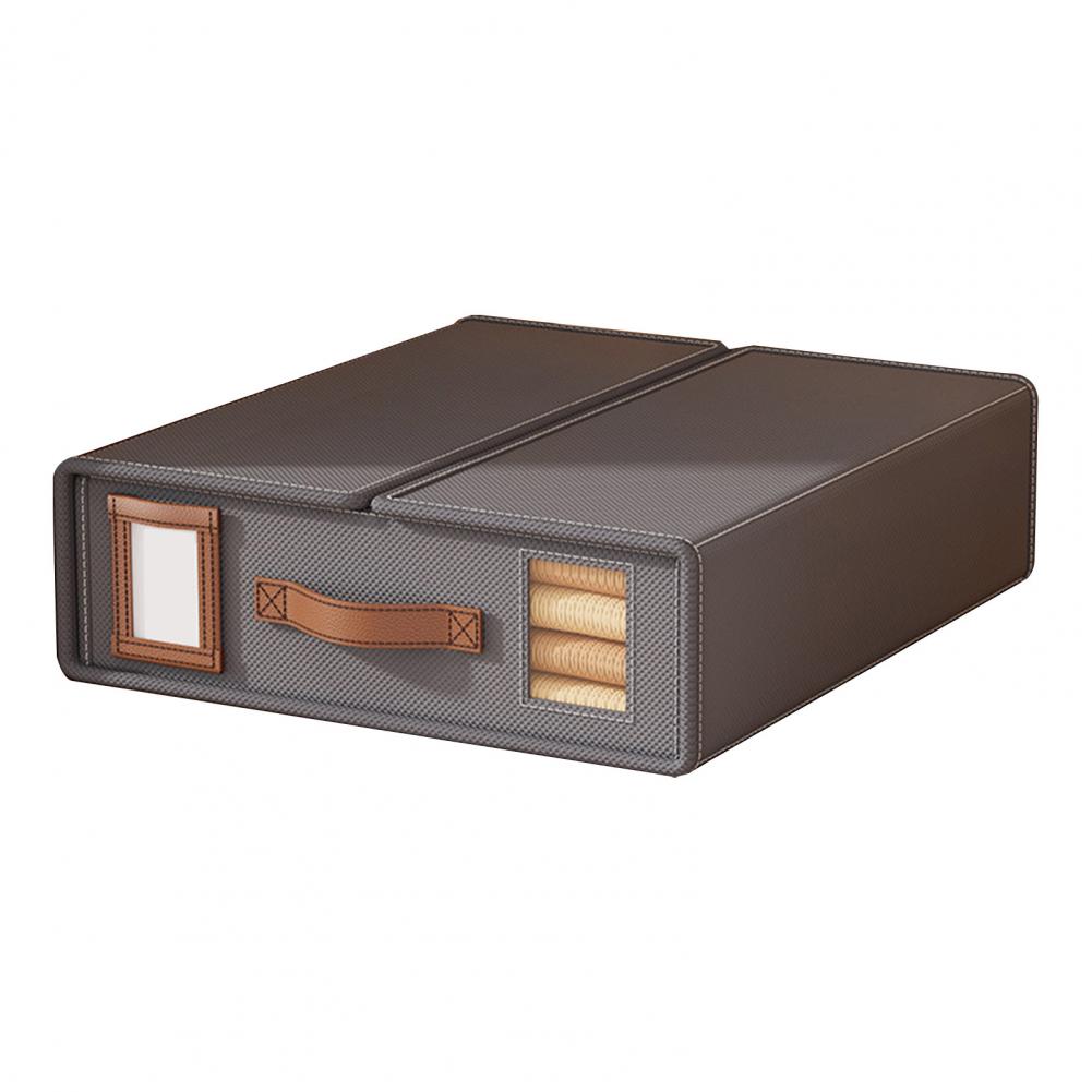 Foldable Sheet Storage Container Seasonal Clothing Organizer Capacity Sheet Organizer Storage Box with Window for Sheets