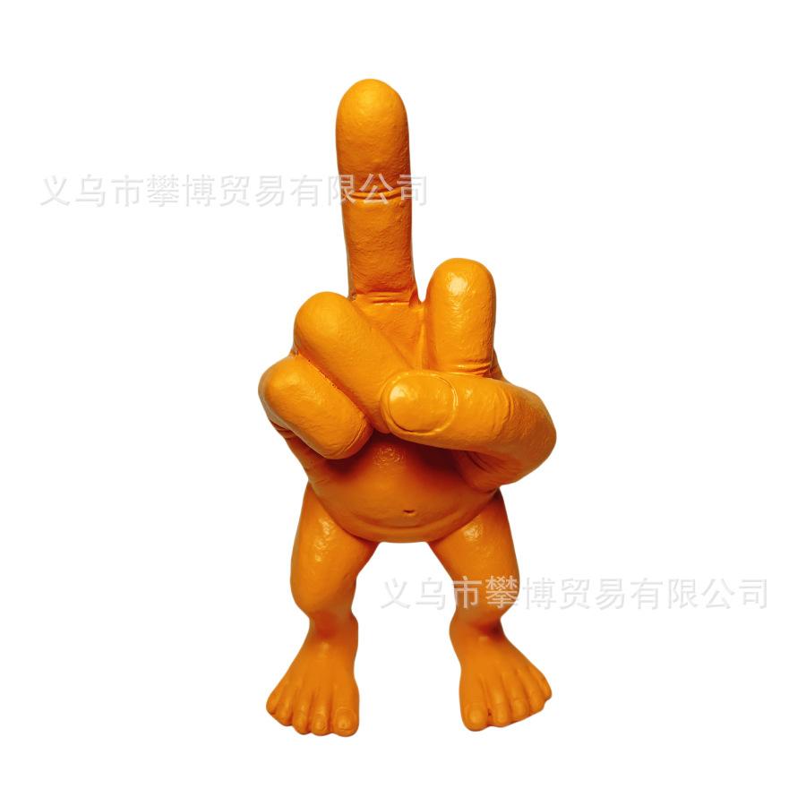 New Spoof Creative Funny Middle Finger Human Mold Leg Resin Craft Desktop Party Decoration Ornament