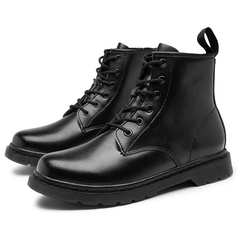 Mens Plus Size 47 British Style Couple Boots Casual Round Head Trend Motorcycle Boots Autumn Shoes