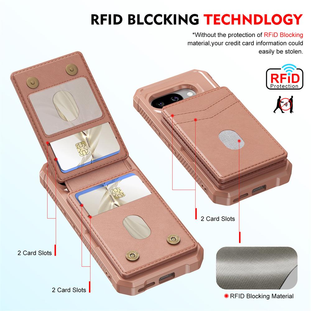 2 In 1 Detachable Magnetic Wallet with Card Holder Phone Case for Google Pixel 9 Pro XL 8 7 Pro 9A 8A 7A Shockproof Cover