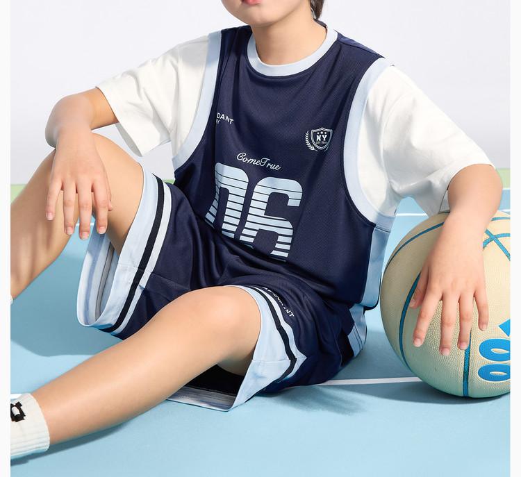 Left West Boys' Short-sleeved Sports Basketball Set