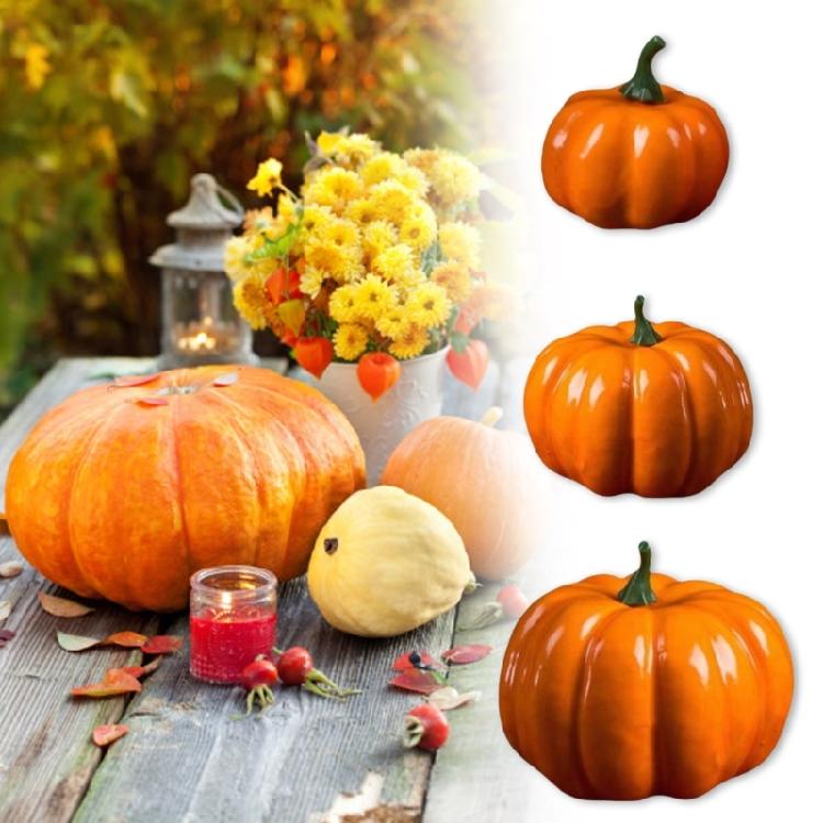 12Pcs Realistic Simulation Pumpkin for Thanksgiving Decoration, Basket Display, Artificial Pumpkins Vegetable Decoration