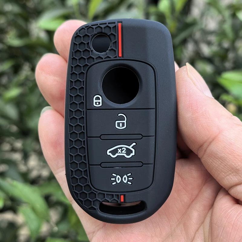 Custodia Protettiva in Silicone a Flip per Chiave Auto per Fiat Tipo Toro Nuovo Freedom 500X Doblo Argo Grazie Keyless Fob Accessori