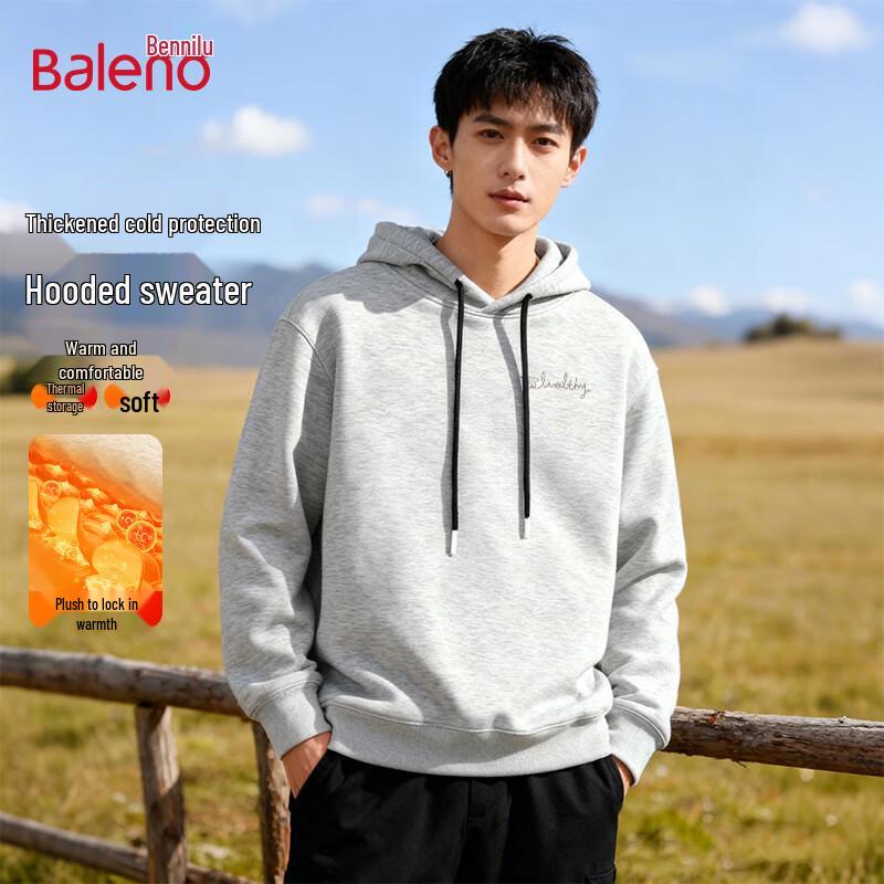 Baleno Men's Fleece-Lined Hooded Sweatshirt