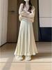Autumn/Winter 2025 Women's High Waist Knit Pleated A-line Skirt with Tassels