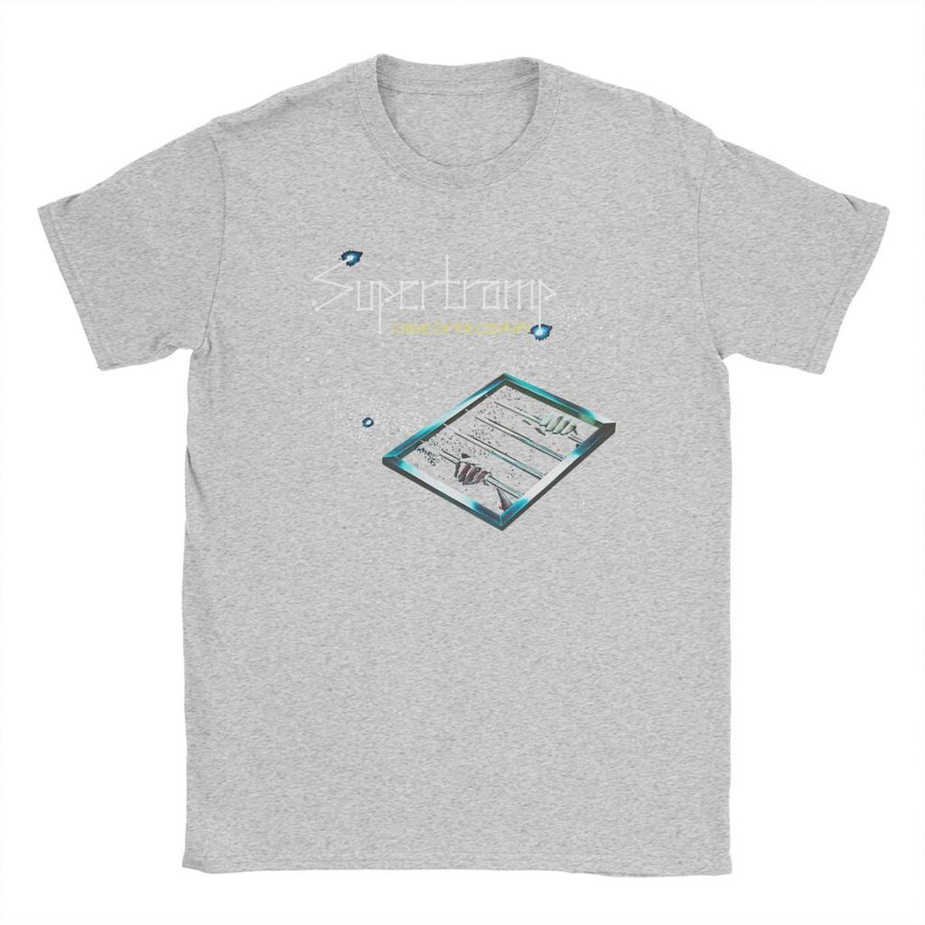 Футболки Leisure Supertramp Crime Of The Century для чоловіків з круглим вирізом, бавовняні футболки з коротким рукавом, літній одяг