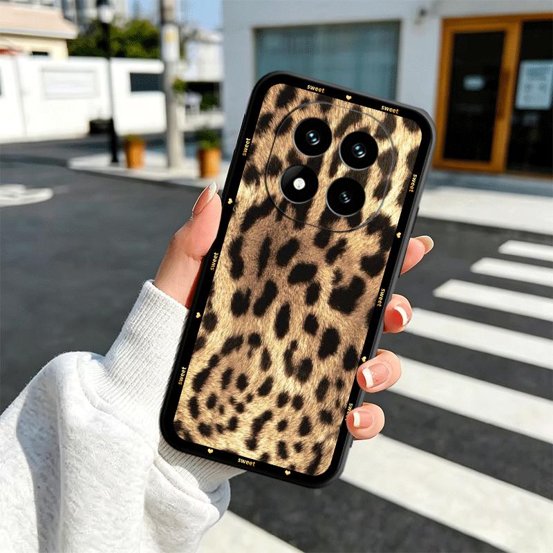 Fashion Sweet Leopard Print Soft Phone Case for Xiaomi Redmi Note 12 13 14 15 Pro Plus 11 12S 11S 11T 10 4G Black Cover Back She