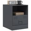 Vidaxl Szafka Nocna, Antracytowa, 34,5X39X44 Cm, Stal