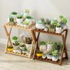 Multilayer Wooden Plant Stand Flower Pots Succulent Display Planter Holder Shelf Organizer for Living Room Outdoor Furniture