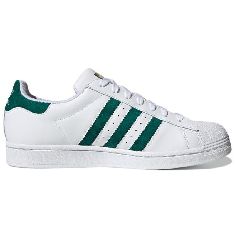Adidas Superstar Chenille Stripes Cloud White Green Sneakers H00190