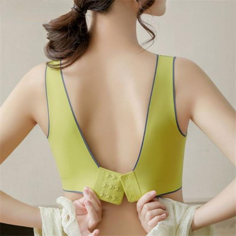 

Латексный женский бесшовный бюстгальтер без косточек с эффектом пуш-ап, контролем боковой груди, открытой спиной, спортивный бюстгальтер в стиле майки 2XL