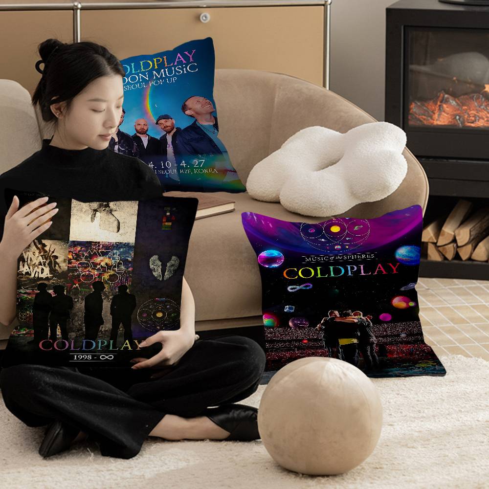 Band C-Coldplay Cushion Cover Inches Farmhouse Decor Home Throw Pillow Covers For Couch Decorations