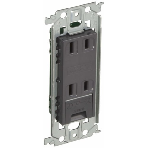 Panasonic Advanced Series Double Outlet with Embedded Earth Terminal with Metal Frame Gray WTL1532H