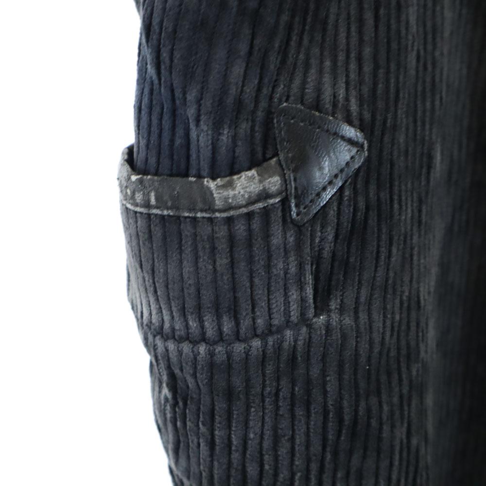 OLD 80s Vintage Black Corps Corduroy Pants Black Logger Pants Men's Used