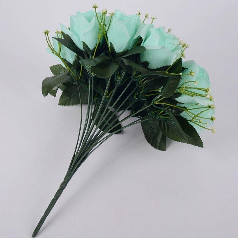 18 Head Real Happy Flower 10 Colors Mini Natural Simulated Rose Photography Photo Gift Valentine's Day Flowers Home Decorative