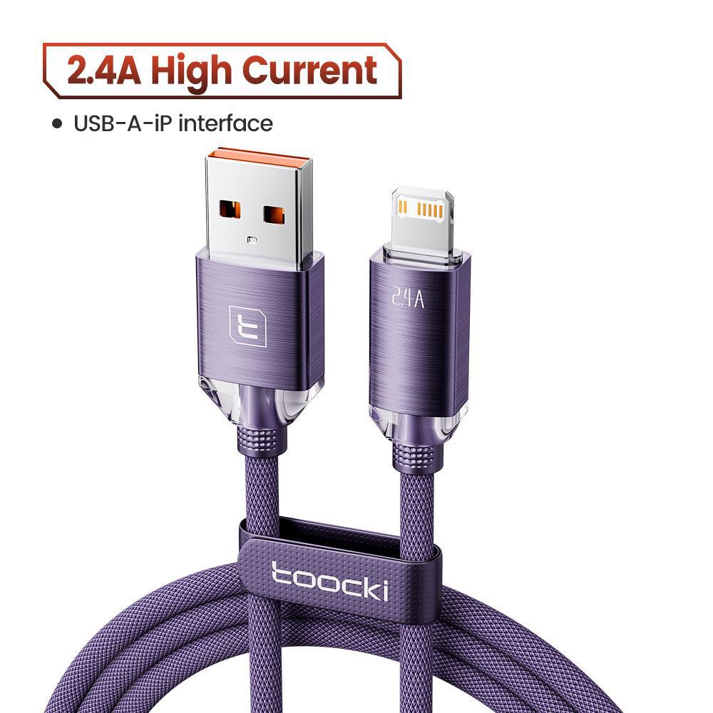 Tuqi PD100W Fast Charging Aluminum Alloy Dual Type-C Braided Data Cable for Huawei, Apple, and other 15 Mobile Phones.