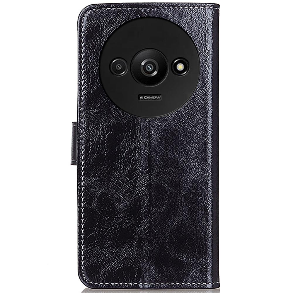 Für Xiaomi Redmi A3/Poco C61 4G PU Lederhülle Handy-Rückseite Retro Handyhülle