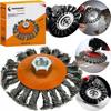 Hardened Conical Braided Disc Brush 4" 100Mm
