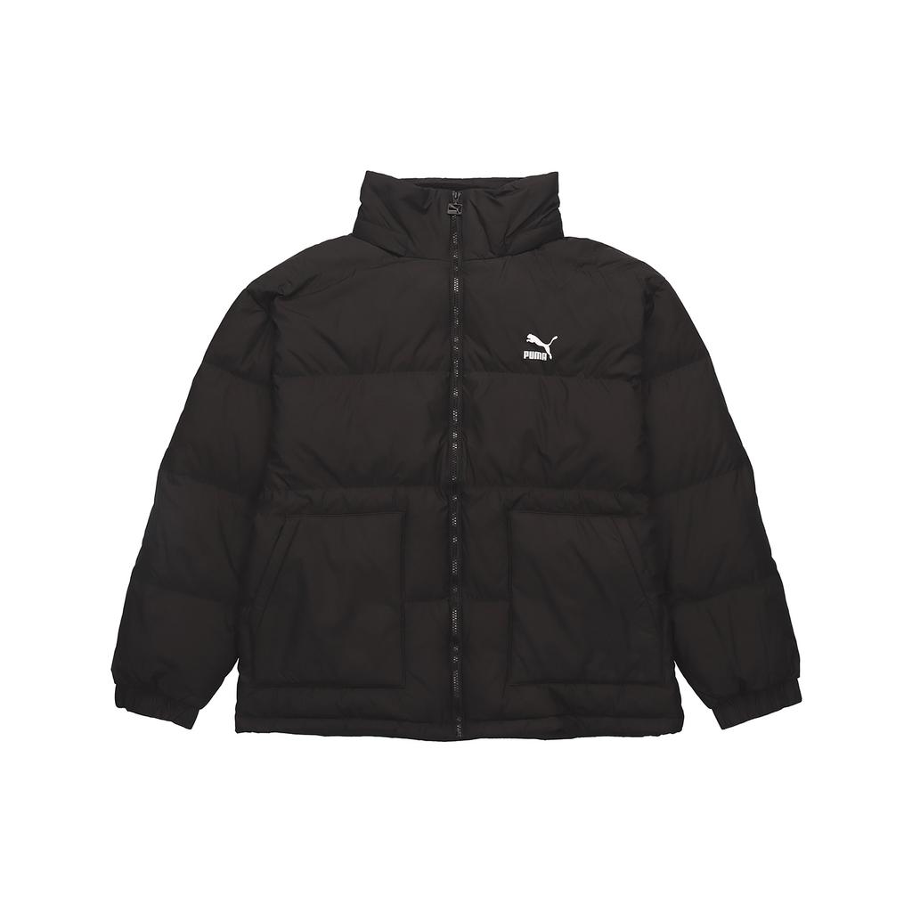 PUMA Down Jackets Men's Black Hooded Moderate Puffer Jacket 596548-01