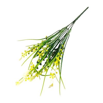 Lot de 5 callalytes artificiels en plastique, 5 fourchettes, fleurs réalistes pour mariage, maison, bureau