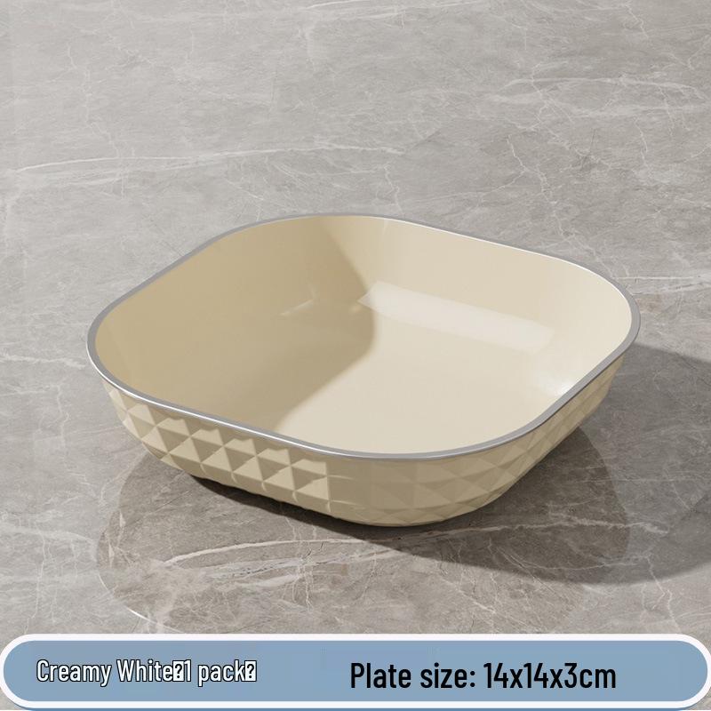 Элегантная кремовая костяная фарфоровая тарелка для закусок и соусов для столовой и гостиной.