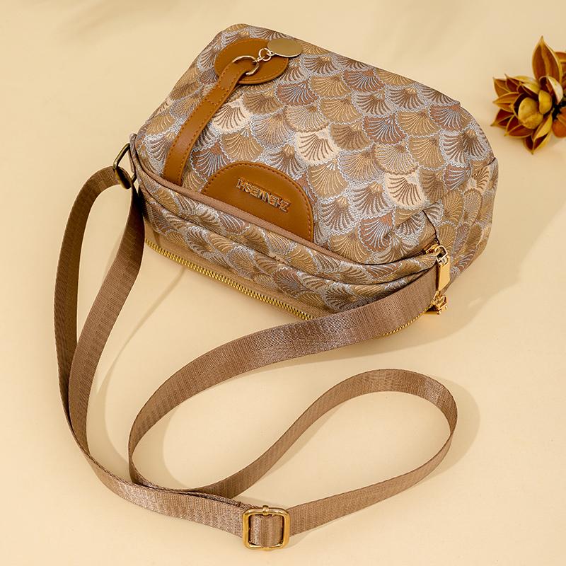 Women's Bag Vintage Printed Small Square Bag Shoulder Crossbody Bag