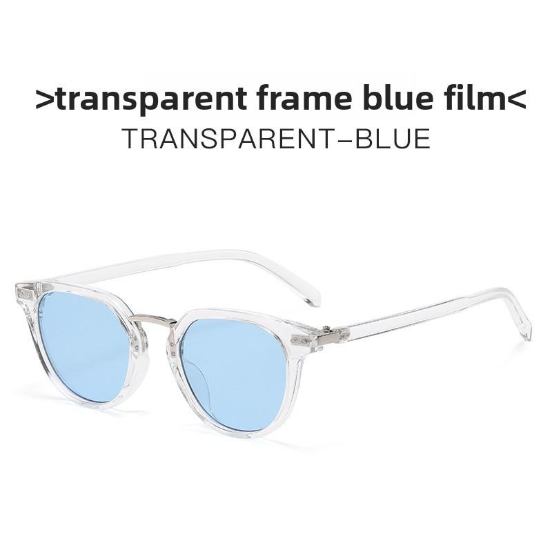 Retro Korean Style Round Sunglasses With Uv400 Protection For Fashionable Outdoor Wear